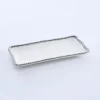 Marie Dumas Small White and Silver Porcelain Tray