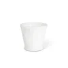 Marie Dumas Small White Planter with Beaded Trim