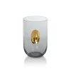 Marie Dumas Smoke Tumbler with Gold Accent