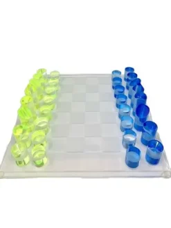Marie Dumas Something Neon Chess Set - Neon & Blue