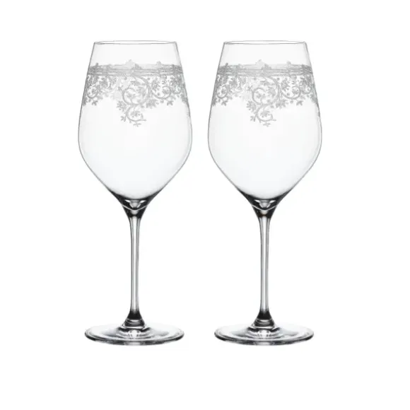 Marie Dumas Spiegelau Arabesque Bordeaux Glass Set of 2
