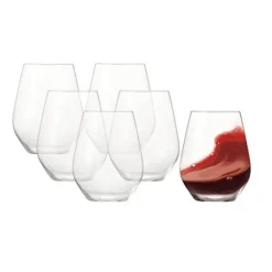Marie Dumas Spiegelau Authentis Stemless Wine Glasses - Set of 6
