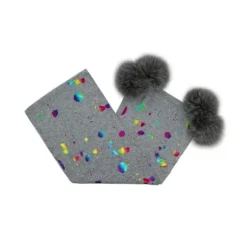 Marie Dumas Splash Scarf with Fox Pompom