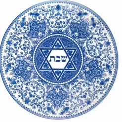 Marie Dumas Spode Blue Italian Round Challah Tray