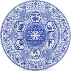 Marie Dumas Spode Blue Italian Seder Plate