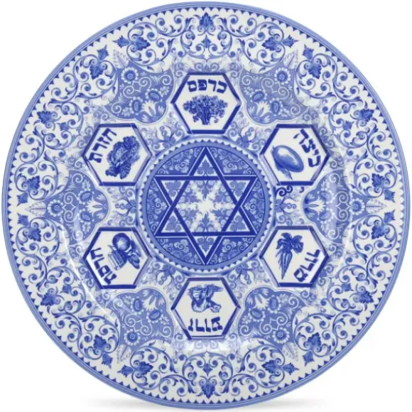 Marie Dumas Spode Blue Italian Seder Plate