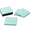 Marie Dumas Square Light Blue Lizard Coasters