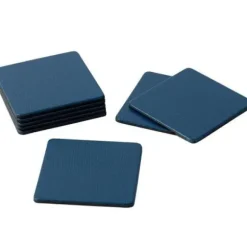 Marie Dumas Square Navy Lizard Coasters