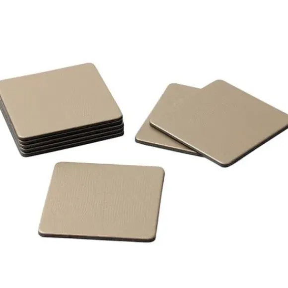 Marie Dumas Square Platinum Lizard Coasters