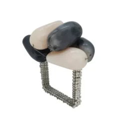 Marie Dumas Stone Cluster Napkin Rings Set of 4