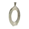 Marie Dumas Tall Silver Strips Metal Vase