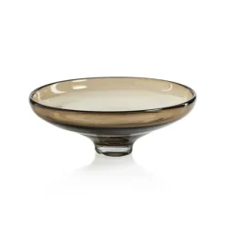 Marie Dumas Taupe Glass Bowl