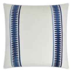 Marie Dumas Tibes Square Striped Blue Pillow
