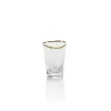 Marie Dumas Triangular Shot Glass with Gold Rim