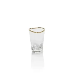 Marie Dumas Triangular Shot Glass with Gold Rim
