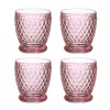 Marie Dumas Villeroy & Boch Pink Boston Set of 4 Water Glasses