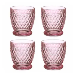 Marie Dumas Villeroy & Boch Pink Boston Set of 4 Water Glasses