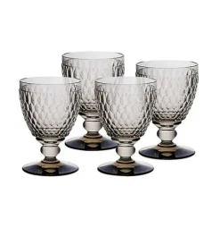 Marie Dumas Villeroy & Boch Smoke Boston Set of 4 Goblets