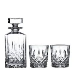 Marie Dumas Waterford Markham Decanter and DOF Set of Three
