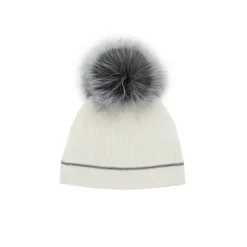 Marie Dumas White Contrast Hat
