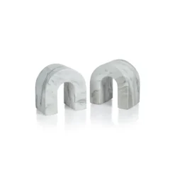Marie Dumas White Marquis Bookends