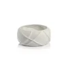 Marie Dumas White Medium Ridged Bowl