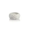 Marie Dumas White Small Ridged Bowl
