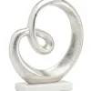 Marie Dumas Wide Flourish Sculpture On Marble