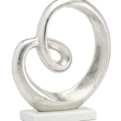Marie Dumas Wide Flourish Sculpture On Marble