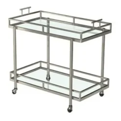 Marie Dumas Wine Server Cart Silver Mat