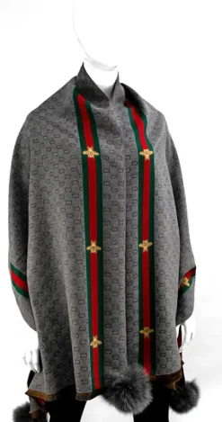 Marie Dumas Wool Wrap with Bees