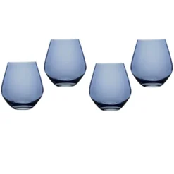 Marie Dumas Zenith Blue Stemless S/4