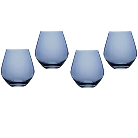 Marie Dumas Zenith Blue Stemless S/4